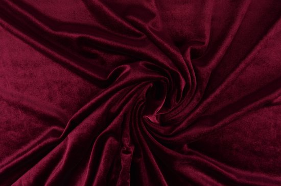 Tissu velours op rol - 165cm de large - Bordeaux - 10 mètres