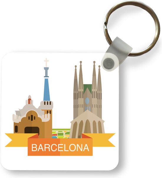 Sleutelhanger - stadsbeeld van Barcelona Plastic | bol.com