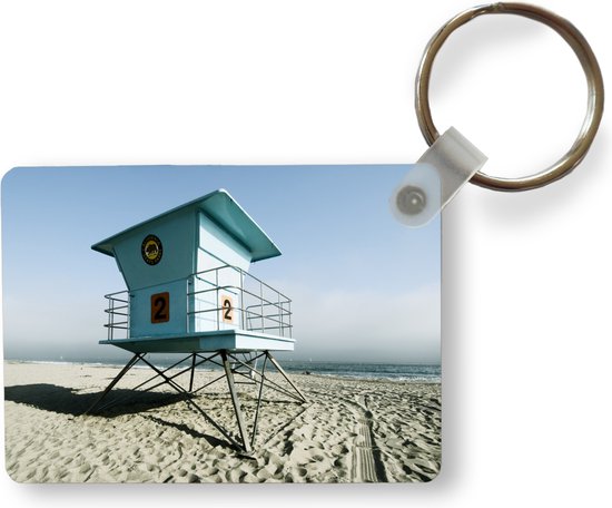 Porte-clés Santa Cruz California - Tour de garde bleue sur la plage de