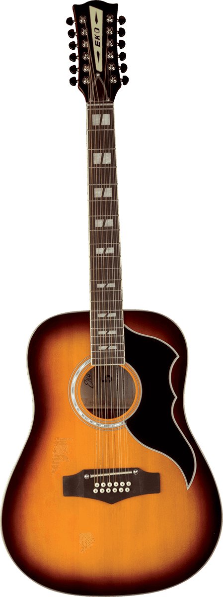 EKO Ranger - Vintage Honey Burst - 12-snarige gitaar - Akoestische gitaar - western gitaar