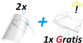 Spatmasker Gezichtscherm - Beschermkap - Transparant - 2 Stuks