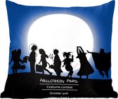 Sierkussens - Kussen - Een groep van griezels in een illustratie van Halloween - 40x40 cm - Kussen van katoen