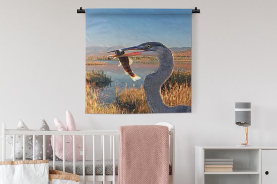 Tapisserie - Tapisserie - Oiseau - Vogel - Water - Automne - 90x90 cm - Tapisserie