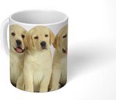 Mok - Koffiemok - Schattige Labrador Retriever puppy's - Mokken - 350 ML - Beker - Koffiemokken - Theemok