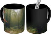 Magische Mok - Foto op Warmte Mok - Donker - Bos - Bomen - 350 ML