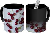 Magische Mok - Foto op Warmte Mok - Kersen - Fruit - Blauw - 350 ML