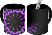 Magische Mok - Foto op Warmte Mok - Mandala paarse dahlia - 350 ML