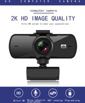 NÖRDIC CAM-4M Webcam met microfoon - 360 graden draaibaar -  1080p - Zwart
