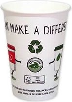 Koffiebeker to go | Kartonnen Bekers | Koffiebeker | Wegwerp Bekers  | CO2- Neutraal, make a difference | FSC | 180cc - Doos 2500 stuks