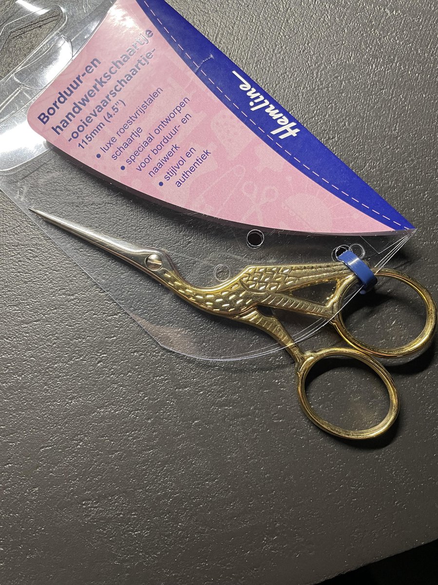 Hemline - Borduur-en handwerkschaartje - 115mm - Ooievaarschaartje