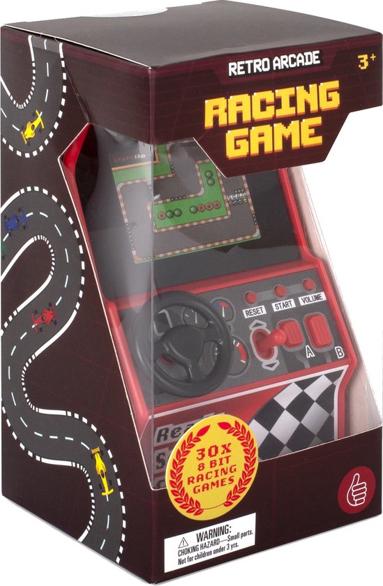 Thumbnail van een extra afbeelding van het spel Orb Retro-racemachine 8-bit Arcade 30 Spellen Rood/zwart