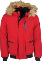 Wildstream - Heren Winterjas - Met Teddy Gevoerde Capuchon - Rood