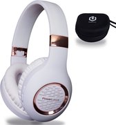 PowerLocus P4 Draadloze Koptelefoon Over-Ear - Bluetooth - met Microfoon - Wit/Rose Goud