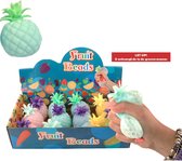 Ananas stressbal met waterparels - Groen - 1 exemplaar - 8 cm - Fidget Toy - Stressbal voor de hand