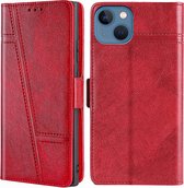 Book Case Apple iPhone 13 | PU Lederen Telefoonhoesje | Pasjeshouder | Rood