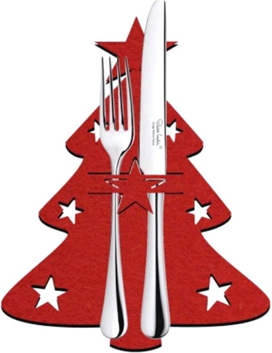 Kerst Bestek Houders Kerstboom (4 stuks)