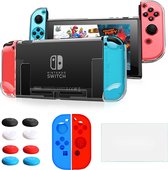 Drivv. Nintendo Switch hoes - 6-delig - Nintendo Switch Case - Transparant - Game Accessoires