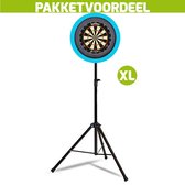 Mobiele Dartbaan VoordeelPakket + Winmau Blade 6 + Dartbordverlichting Basic XL (Aqua)