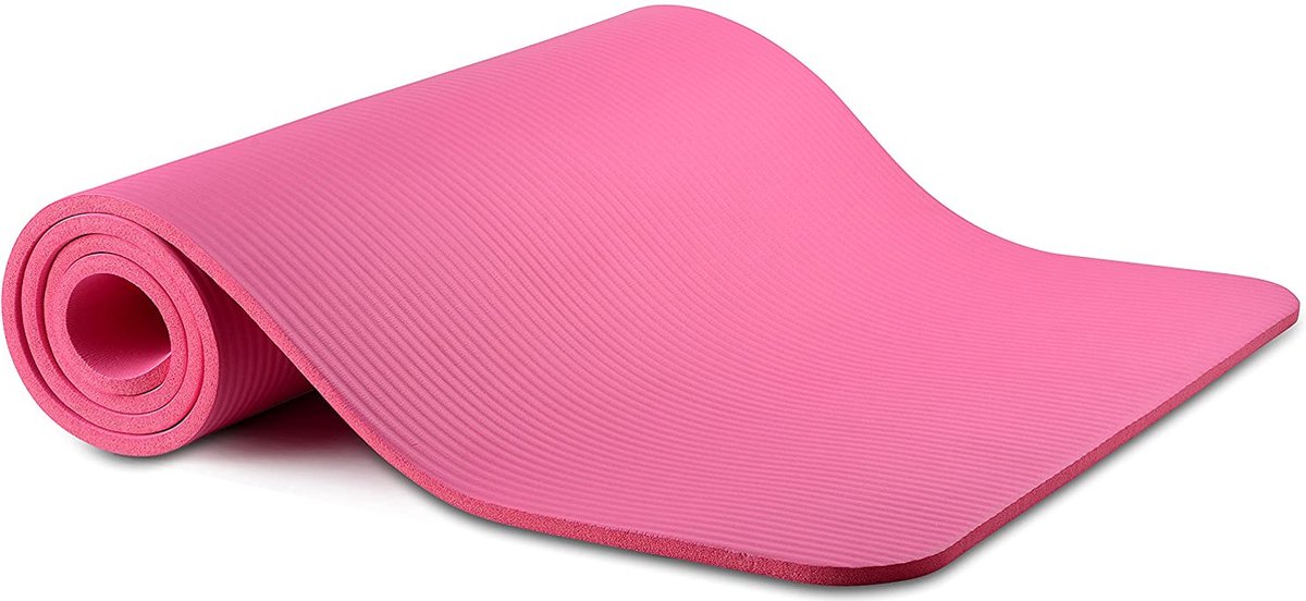 FEDEC Yoga Mat - Fitnessmat - Sport mat - Anti slip - Binnen & Buiten - Roze