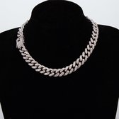 ICYBOY Miami Heren Zilveren Ketting - Verguld Zilver - 50 cm - Cuban Link