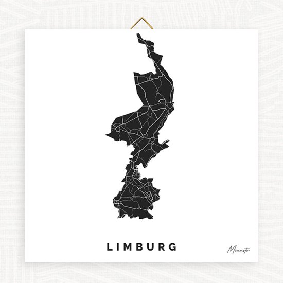 Tegeltje Limburg 15x15cm inclusief hanger - Keramiek - Cadeau - Tegels