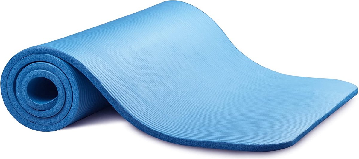 FEDEC Yoga Mat - Fitnessmat - Sport mat - Anti slip - Binnen & Buiten - Blauw