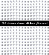 Zilveren Sterren Stickers Glanzend - Stickervellen - Zilveren Sterren - Sterren Stickers - Knutselstickers Kerst - Hobbystickers Kerstmis - Kaarten Maken - Knutselen Meisjes - Stic