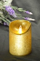 Candles by Milanne, 2.0 Vlamloze ledkaars uit echte kaarsen wax GOUD, hoogte 10 cm, de topper voor Kerst 2021 - BEKIJK VIDEO