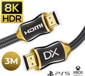 Douxe HDMI Kabel 2.1 - 4K Ultra High Speed (120hz) - HDMI Kabel 8K (60hz) - HDMI naar HDMI - 3 Meter