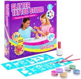 Glitter Tattoo Set Kinderen - 33 Delig