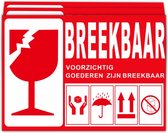 Breekbaar (fragile) verhuis / transport stickers 40 stuks 14,8x10,5cm