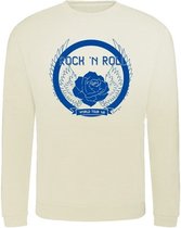 Sweater Rock And Roll blue - Off white (M)