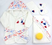 baby badjas set/badcape/4 delig