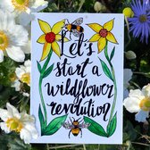 5x Bloeikaart 'Wildflower Revolution' - Plantbare wenskaart met zaden