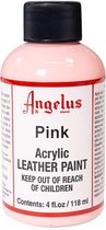 Angelus Leather Acrylic Paint - textielverf voor leren stoffen - acrylbasis - Pink - 118ml