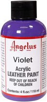 Angelus Leather Acrylic Paint - textielverf voor leren stoffen - acrylbasis - Violet - 118ml