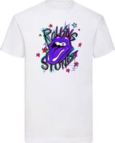 T-shirt purple Rolling Stones - White (L)