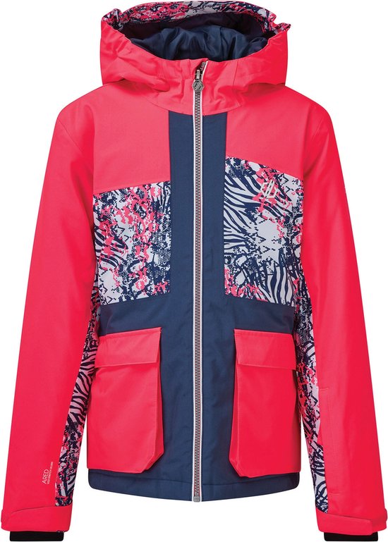 Dare 2b Esteem Skijas Wintersportjas - Maat 116  - Unisex - roze - blauw - wit