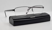 Dames min-bril VOOR VERAF op sterkte -2,0, afstandsbril, cat eye bruine montuur met afstandslenzen, elegante bril met brillenkoker en microvezeldoekje, Aland optiek M0281 C2 - BIJZ