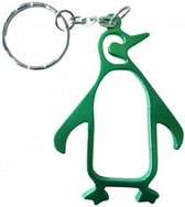 sleutelhanger Pinguin groen flesopener metaal