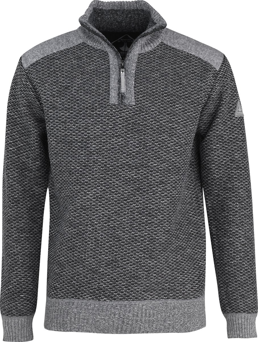 BJØRNSON Thymo Fijn Gebreide Pullover Heren Fleece Gevoerd 3XL Antra Antraciet