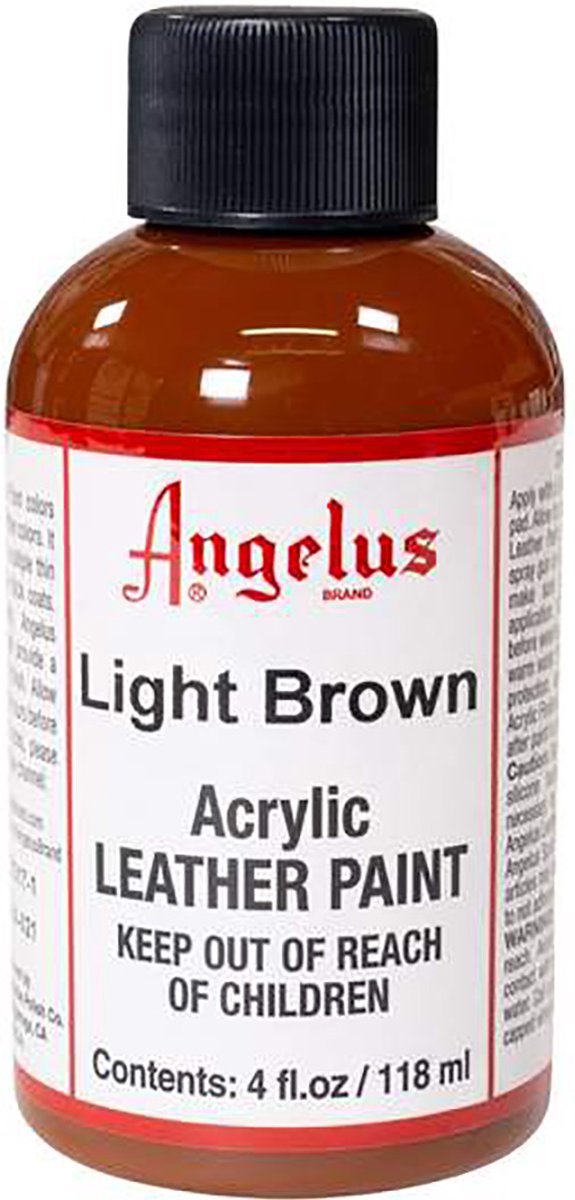 Angelus Leather Acrylic Paint - textielverf voor leren stoffen - acrylbasis - Light Brown - 118ml