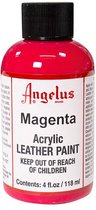 Angelus Leather Acrylic Paint - textielverf voor leren stoffen - acrylbasis - Magenta - 118ml