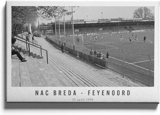 NAC Breda - Feyenoord '80 - Walljar - Wanddecoratie - Schilderij - Canvas