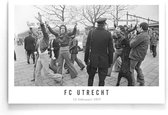 Walljar - FC Utrecht supporters '77 - Zwart wit poster