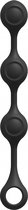 Anal Essentials Weighted Silicone Anal Balls - Black - Anal Beads