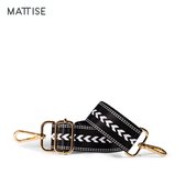 MATTISE Universele Bag Strap — Zwart Schouderriem — Verstelbare Schouderband voor Tas — Zwarte Tassenriem — ook Geschikt voor Camera Tas of als Gitaarband — 73 tot 130 cm Lang