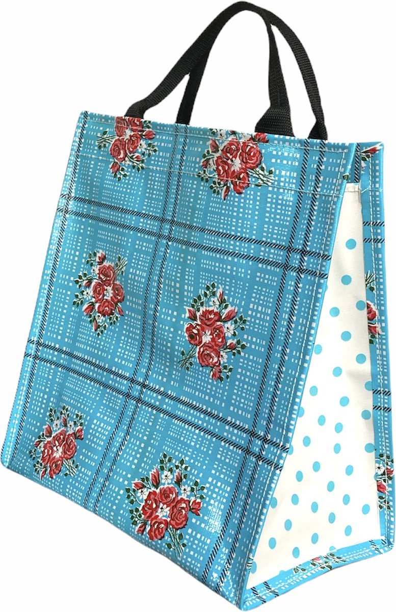 Atelier Du Baj Shopper van Mexicaans tafelzeil roses
