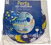 Party luchtballon - Decoratie luchtballon - Blauw / Multicolor - Papier / Metaal - Ca. 37 x 50 cm