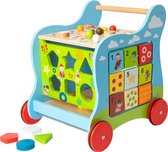 small foot - Houten loopwagen "Sandman" - Multicolor - Met opbergruimte voor speelgoed - 37x36x41 cm